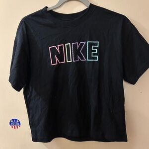 Nike Black Tee with Colorful Accents
